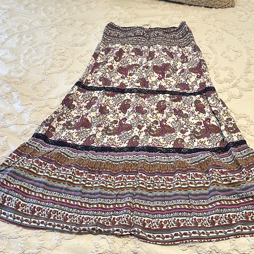 Floral Bohemian Maxi Skirt